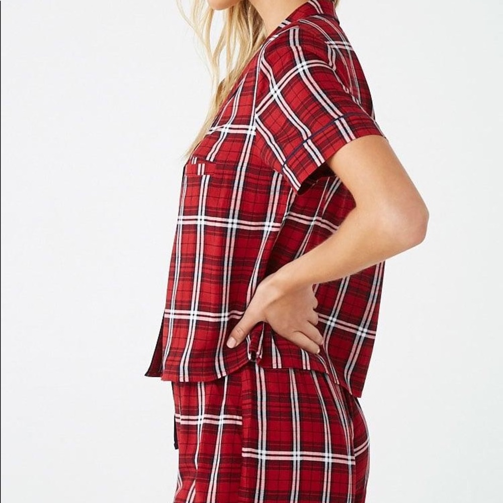 Forever 21 pajama set plaid